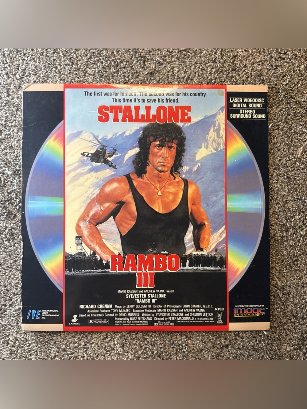 Rambo 3 - LaserDisc Movie Stallone Action Image Entertainment